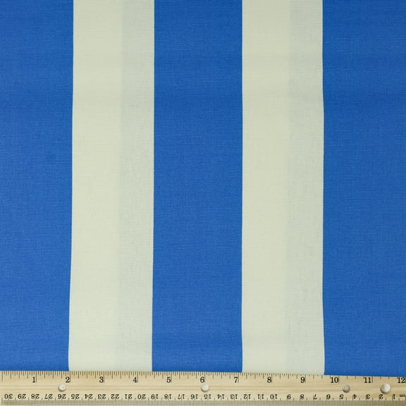 Waverly Inspirations 45" 100% Cotton Striped Sewing & Crafting Fabrics, 8 yd By the Bolt, Provence Blue