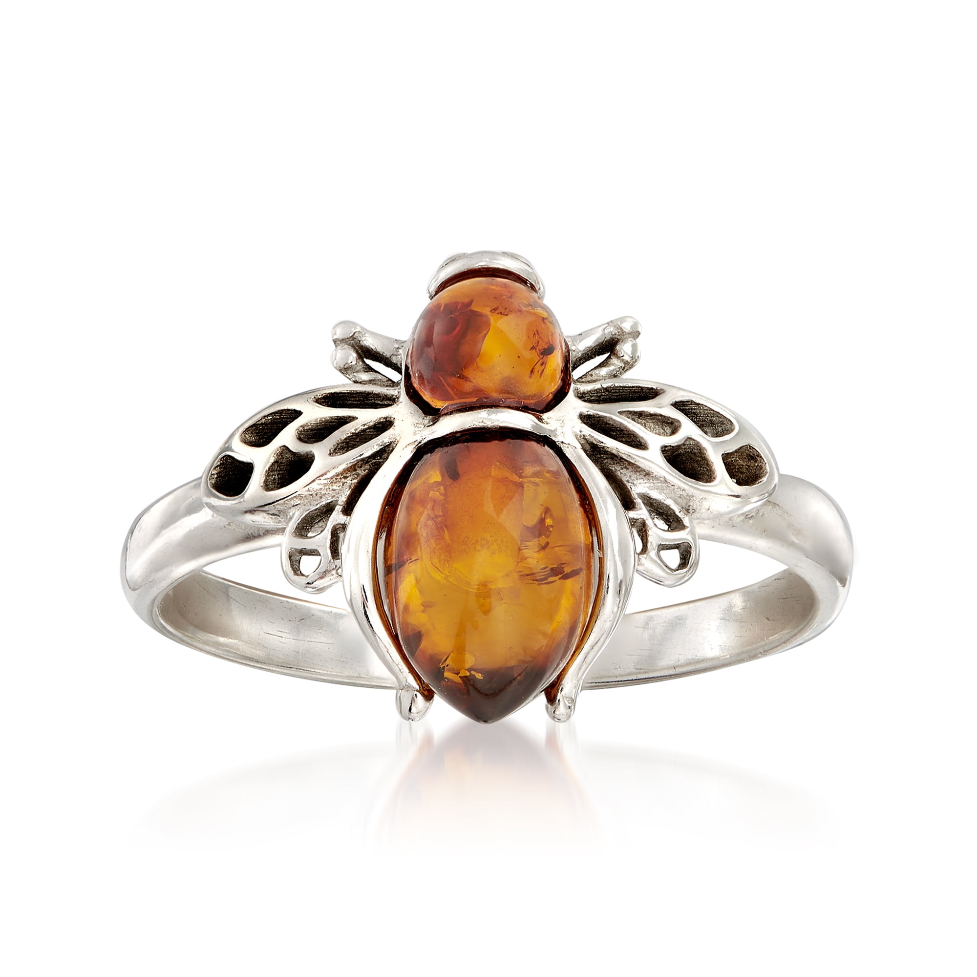 Ross-Simons Amber Bumblebee Ring in Sterling Silver - Walmart.com