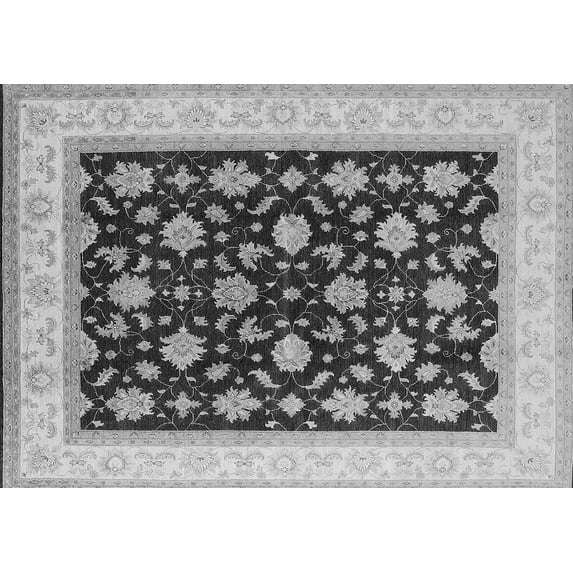 Ahgly Company Indoor Rectangle Oriental Gray Industrial Area Rugs, 5' x 8'