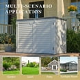 thumbnail image 6 of LZBEITEM 25 Cu.ft Upgraded Outdoor Horizontal Storage Shed with 2 Adjustable Shelves, Weather-Resistant Resin Tool Sheds, Multi-Opening Door, Waterproof & Lockable, 6 of 12
