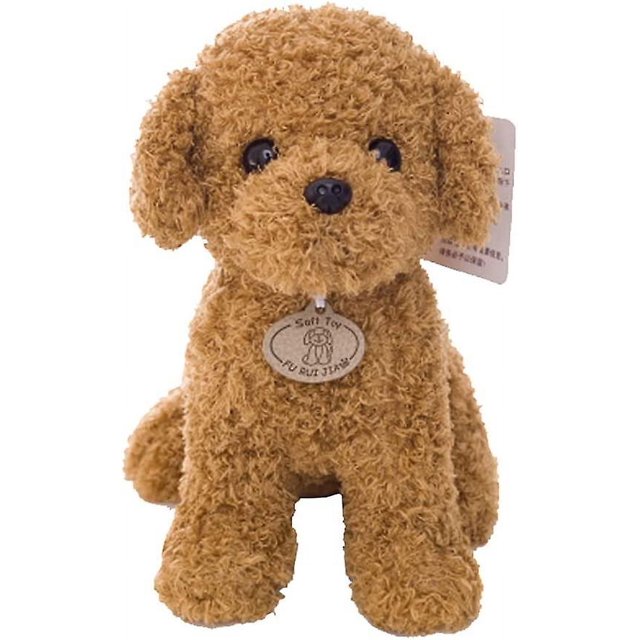 Kawaii Teddy Dog Doll Peluche Juguete Simulación Perro Juguete Suave y esponjoso Perro Abrazando Juguete Lindo Teddy Dog Peluche Muñeca Peluches Compañero para Dormir para niños A