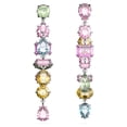 thumbnail image 2 of Pendientes Swarovski Gema Drop asimétricos multicolores, 2 of 6