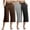 Brown, variant on Ynynloco 3 Pack Women's Wide Leg Yoga Pants Crossover High Waist Casual Capri Pants Loose Soft Pajama Pocket Sweatpants
