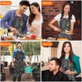 thumbnail image 7 of Math Equations Science Icons Black Pattern Apron-Garden Aprons for Women with Pockets-Cotton Linen Waterproof Kitchen Cooking Gardening Aprons Adjustable for Kitchen,Cooking,BBQ and Salon 33x27 Inch, 7 of 7