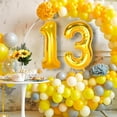 thumbnail image 4 of Globo CZBZYMYYY para 13 cumpleaños, dorado, número 13, 107 cm, 4 of 7