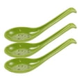 thumbnail image 5 of 3pcs Asian Soup Spoons Chinese Wonton Soup Spoons Ceramic Ramen Spoons for Rice Noodle Kitchen Utensil for Home Restaurant ( Green ), 5 of 7