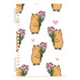 thumbnail image 2 of Haosy Capybara Tulip Love Heart Notebooks 2 Pcs 1-subject Journal 60 Sheets A5 College Ruled Paper Detachable Ring 8.3"x5.7", 2 of 8