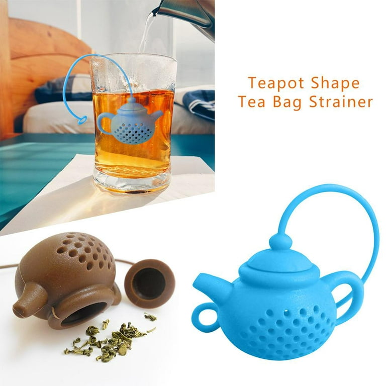 Durable Silicone Teapot Shape Tea Infuser Filter, Tea Bag Leaf