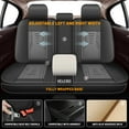 thumbnail image 3 of DIKSOAKR Full Set Seat Covers for GMC Terrain 2010-2025, 5 Seats Breathable Perforated Faux Leather Car Seat Cover Interior Seat Cover Airbag Compatible(Black&Grey), 3 of 7