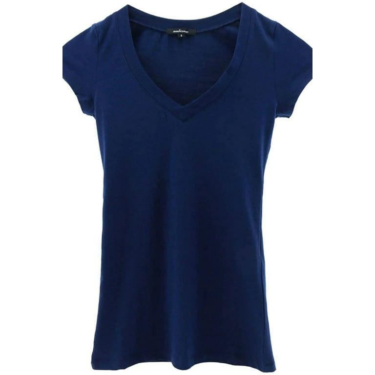 Ambiance Classic V-Neck Short Sleeve Tee - 65000 - Walmart.com
