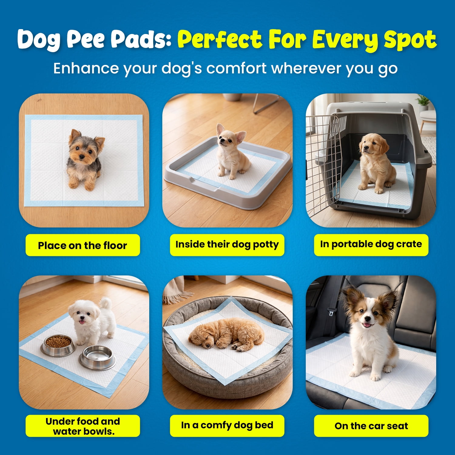 FPN Puppy Pads  Small 18"x13" - 100 Count Training Pads  – Leak-Proof, Fast-Drying, Odor Control, Disposable Dog Pads for Puppies and Pets
