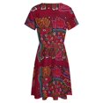 thumbnail image 5 of Mola De Panama Deer Women's Dress Short Sleeve Summer Sundress Summer Women Clothes, 5 of 7