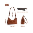 thumbnail image 3 of Gustave PU Leather Tote Bag for Women Trendy Hobo Crossbody Purse Lightweight Knotted Shoulder Bag Handbag for Daily Work Travel with Adjustable Strap - Brown, 3 of 8