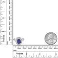 thumbnail image 3 of Gem Stone King 2.26 Ct Oval Blue Lapis 925 Sterling Silver Ring (Size 6), 3 of 3