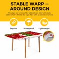 thumbnail image 4 of Christmas Table Cloths for 3 Foot Rectangle Tables, Winter Snowman Pine Tree Branches Balls Snowy Patio Waterproof Elastic Fitted Tablecloths, Washable Rectangular Table Cover for Camping, 4 of 8