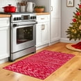 thumbnail image 6 of Glattice Christmas Rug 2x3 Small Throw Rugs with Rubber Bakcing Washable Non-Slip Entryway Rugs Snowflake Holiday Decor Print Thin Doormat for Bedroom Kitchen Front Door, Red, 6 of 8