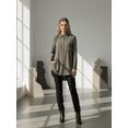 thumbnail image 5 of Women's Long Sleeve Button Down Shirt, Classic Collared Pocket Blouse, Loose Versatile Commute Top, Casual Office Women, 5 of 9