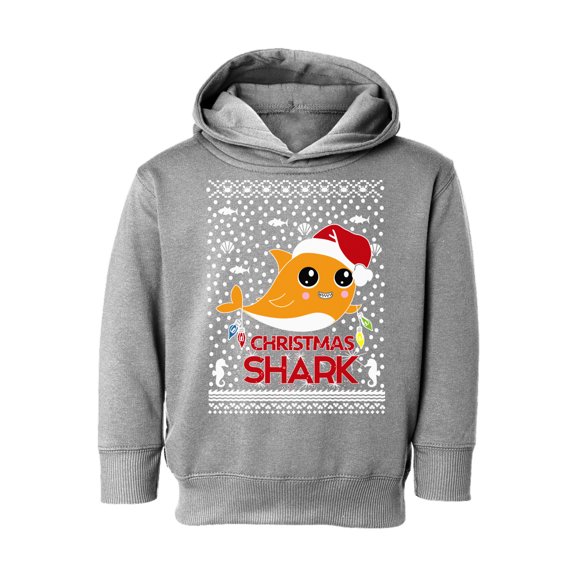Awkward Styles Christmas Hoodie for Boys Girls Toddler Orange Xmas Shark Sweatshirt