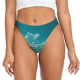 thumbnail image 1 of Kdxio Chariot de Courses sur Motif de Plage Tropicale Strings Sans Couture pour Femmes - String Taille Basse Invisible Extensible Culottes pour Femmes, Culottes Respirantes-Moyennes, 1 of 6