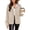 Light Khaki, variant on Zeagoo Womens Fleece Jacket Fuzzy Stand Collar Western Aztec Snap Button Down Jacket Outerwear with Pockets