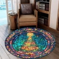 Circle Area Rug, Panels Cute Design Washable Non-Slip Floor Carpet ...