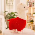 thumbnail image 5 of Peluche de alpaca de 25 cm, nuevo, 6 colores, bonito animal, muñeco de peluche de algodón suave, decoración para el hogar y la oficina, regalo de cumpleaños y Navidad para niñas, 5 of 5