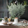 thumbnail image 3 of 10/1PCS Christmas Snowy Pine Needles Artificial Pine Branches Fake Plants Ornaments DIY Crafts Garlands Navidad Party Home Decor, 3 of 5