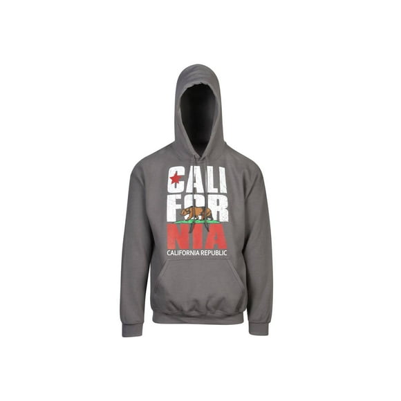 Gravity Trends California Republic Classic Bear Hoodie Sweater, Medium Grey S