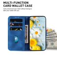thumbnail image 3 of Dteck for Google Pixel 8 Pro Wallet Case,Premium PU Leather Embossed Pattern Folio Flip Case with Card Holders Wrist Strap Kickstand,Folio Purse Cover for Google Pixel 8 Pro,Blue Lily, 3 of 6