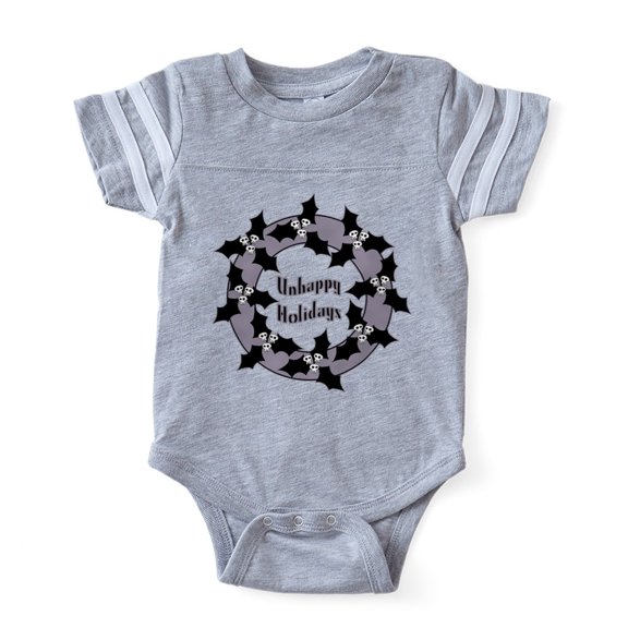 CafePress - Bl_Goth Holly - Cute Infant Baby Football Bodysuit