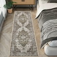 thumbnail image 2 of Haperlare Vintage Runner Rugs for Hallway Bohemian Machine Washable Non Slip Laundry Entryway Runner Rug, Brown Indoor Floor Rugs,2'x6', 2 of 7