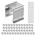 thumbnail image 1 of Uxcell Clips de Luz de Tira LED Impermeables [50pcs] - Clips de Montaje con Tornillos para Iluminación de Tiras Flexibles de Neón LED de 8x11mm, Letreros de Neón DIY - [Plata - 0.47 IN], 1 of 6