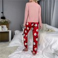 thumbnail image 4 of 2023 Women's Christmas Pajamas Outfit Cartoon Snowman/Koala Print Long Sleeve O Neck Tops + Pants 2 Pieces Sleepwear Home Wear, 4 of 4