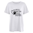 thumbnail image 1 of Japceit T-Shirts pour Femmes Manches Courtes T-Shirts pour Femmes Mode T-Shirts Imprimés Col Rond Manches Courtes T-Shirt Décontracté Haut T-Shirts pour Femmes Manches Courtes, 1 of 1
