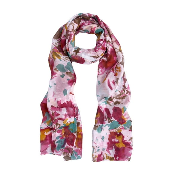 Elegant Watercolor Paint Floral Scarf