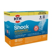 HTH Pool Care Shock Advanced — Granules, 6 Pack (6 lb total) — Pool Shock Treatment for Weekly Pool Sanitizing