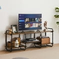 thumbnail image 2 of VECELO TV Stand for TVs up to 65 inch, Entertainment Center Console Table with Storage Shelves for Home/Living Room/Office, Brown, 2 of 8