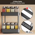 Pull Out Spice Rack Organizer for Double Track Large Capacity