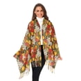 thumbnail image 2 of Winter Scarves for Women Oil Lemon Flowers Berry Fashion Pashmina Shawl Wraps Long Blanket Scarf for Fall Spring, 2 of 10