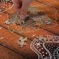 thumbnail image 5 of Ambesonne Christmas Jigsaw Puzzle, Outline Santa Design, Heirloom-Quality Fun Activity for Family Durable Cardboard, 1000 pcs, Brown White, 5 of 6