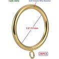thumbnail image 3 of Curtain Ring Metal 28-Pcs 2.0 Inch Inner Diameter with Eyelets Fit Up to 1.7 Inch Rod Large Wire Diameter (Gold-28pcs), 3 of 5