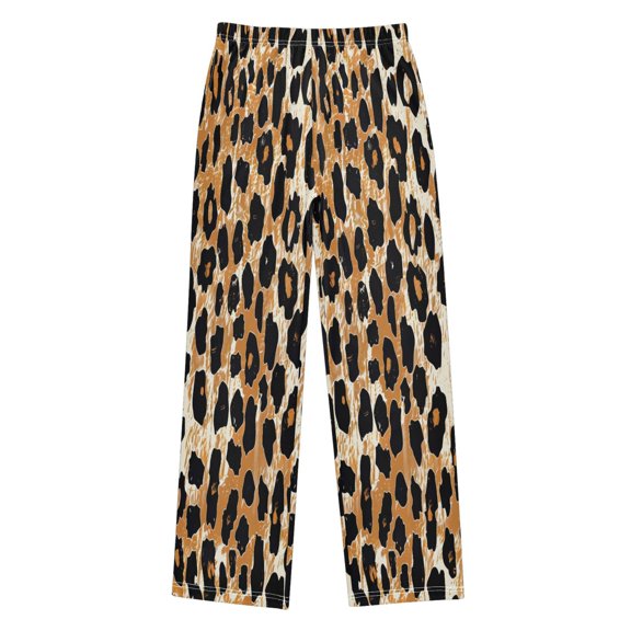 Boy's Pajama Pants Boys' Long Sleep Pants Children's Pajama Pants Loose Fitting Pajama Pants are Convenient to Put on and Take off S Leopard Print