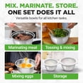 thumbnail image 2 of NutriChef 10 Piece Stainless Steel Mixing Bowls with Airtight Lids, Dishwasher Safe, 5 Stackable Nesting Bowls and 5 BPA-Free Lids for Kitchen, Cooking, Food Storage, Meal Prepping, Mixing & Serving, 2 of 5
