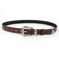 thumbnail image 4 of SWSMCLT Women's Faux Leather Belt Metal Renaissance Buckle Vintage D Ring Work Adjustable Belts Medieval Coffee Small-Large, 4 of 5