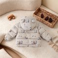 thumbnail image 5 of newwalpole Baby Hooded Down Jacket Boys Girls Light Puffer Winter Coats Toddler Bear Ears Zipper Up Down Coats Outwear(Khaki,5-6 Years), 5 of 9