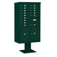 thumbnail image 4 of Salsbury Industries Pedestal Mounted 15 Door Front Load 4C Horizontal Cluster Box Unit with 2 Parcel Lockers, 4 of 6