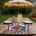 thumbnail image 4 of OAVQHLG3B American Flag Vases Flowers 4th of July Round Placemats Set of 4, 14 Inch Patriotic Memorial Day Round Table Mats for Dining Decoration, 4 of 6