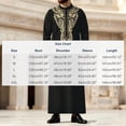 thumbnail image 3 of Yaoyar Mens Middle Eastern Traditional Robe Mid Sleeve Round Neck Embroidered Men's Clothing Middle East Kaftan Saudi Arab Caftans Islamic Abaya Dress Dubai Robes, 3 of 8