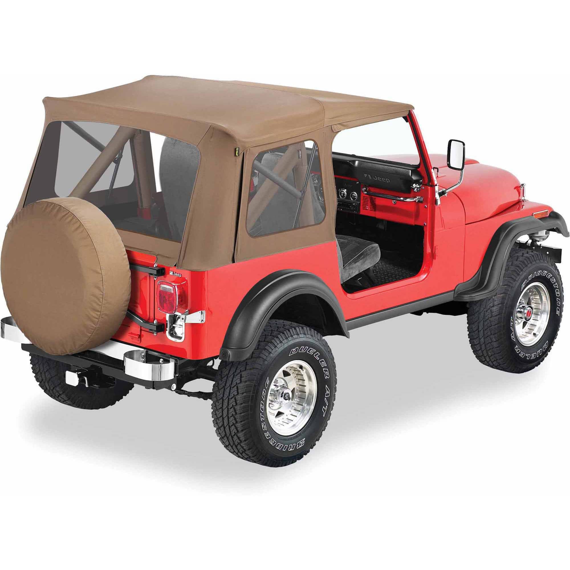 $100 Rebate Available -Bestop 51599-37 Jeep Cj7/Wrangler Supertop Classic  Replacement Top with Clear Windows, Spice 