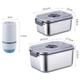 thumbnail image 5 of Lynono Co.,Ltd Two Size Vacuum Sealed Kitchen Containers 1600ml And 3500ml For Food StoragePrem1umMetal Vacuum Food Savers Featuring Date Display And seal Design, 5 of 10